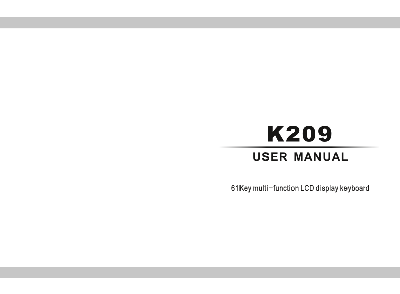 Alesis KeyPad K209 User Manual - Page 1