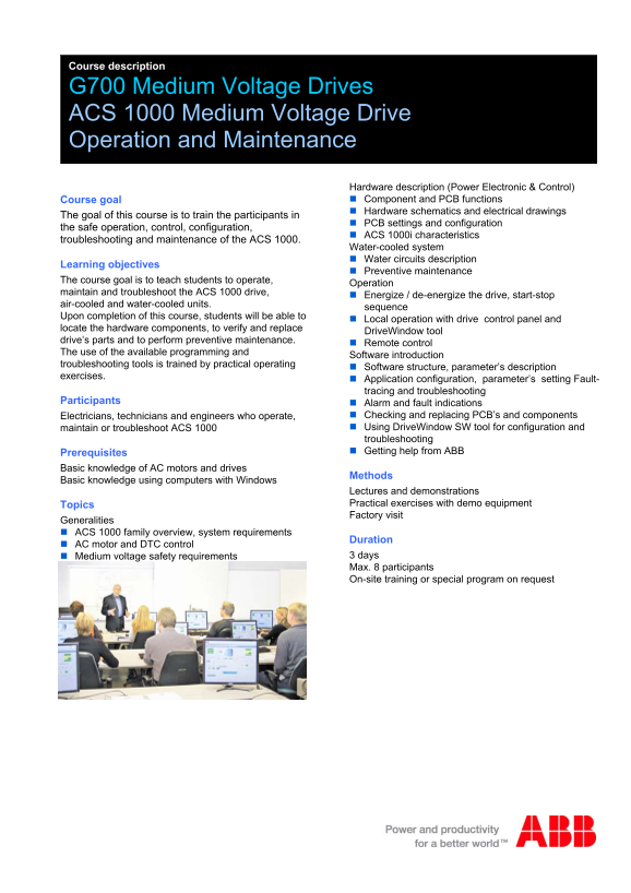 ABB G700 MV Drive ACS 1000 MV Drive Operation & Maintenance Manual - Page 1