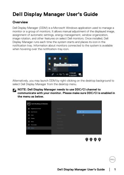 Dell U2520DR Dell Display Manager User’s Guide - Page 1