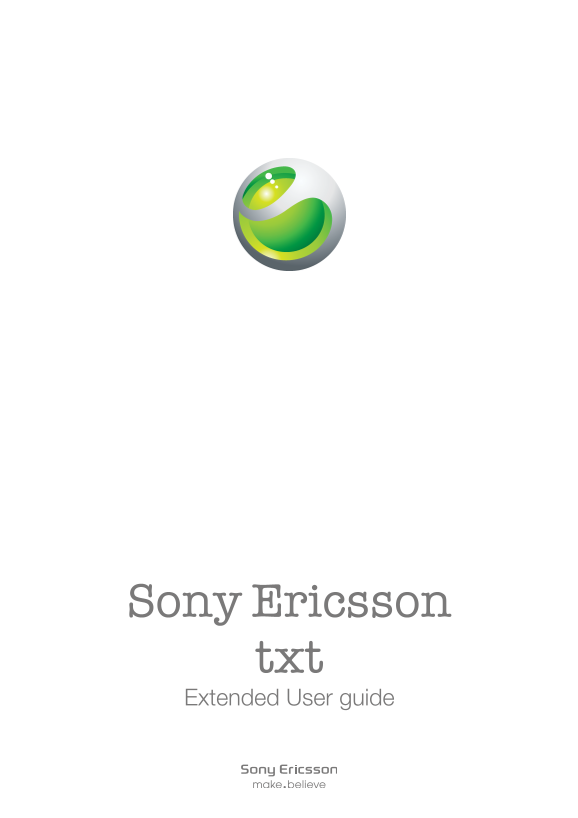 SONY txt User Guide for Sony and Ericsson Devices - Page 1