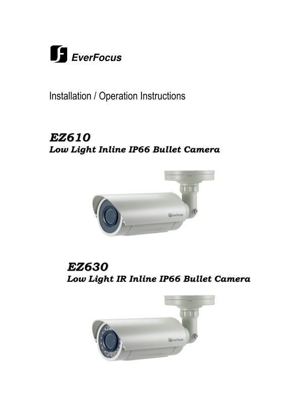 EverFocus EZ630 User Manual - Page 1