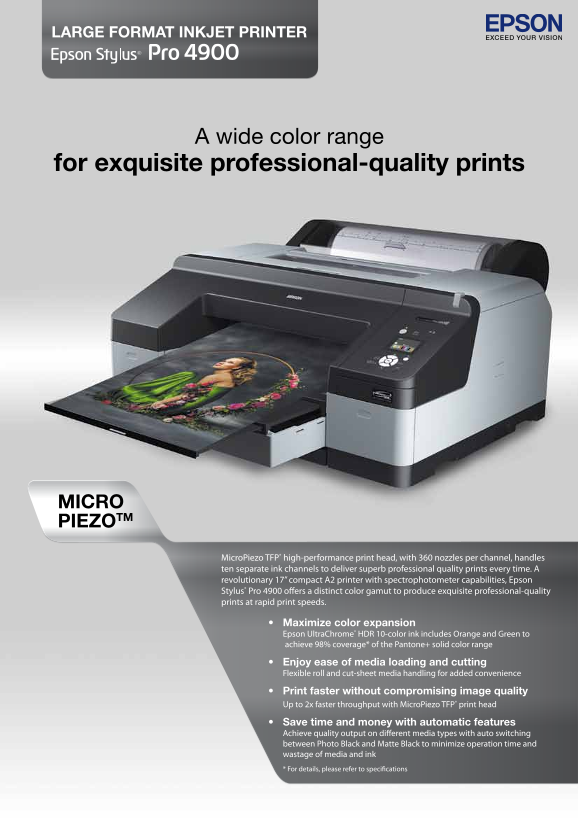 EPSON Stylus Pro 4900 User's Guide and Manual - Page 1