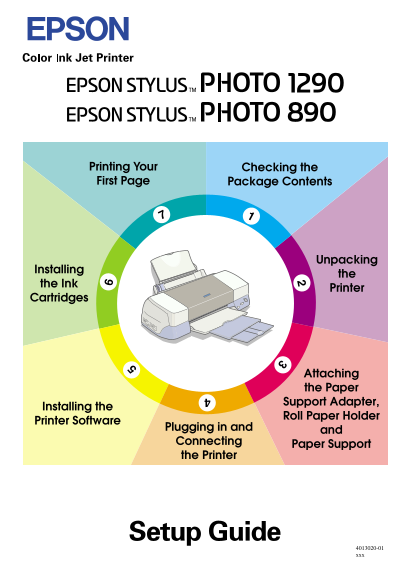 EPSON STYLUS PHOTO 1290 890 USER GUIDE - Page 1