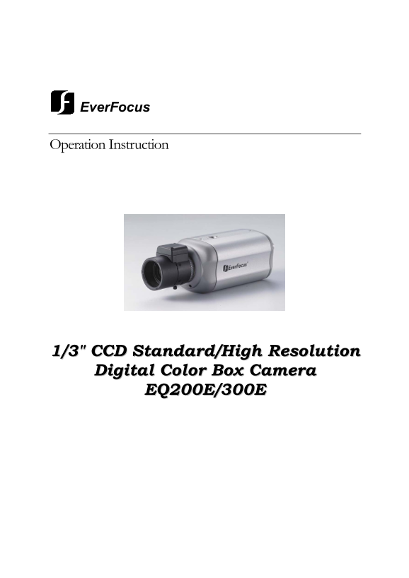 EverFocus EQ200E_300_manual User Guide - Page 1