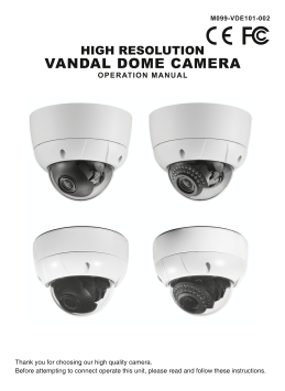EverFocus High Resolution Vandal Dome Camera User Manual - Page 1
