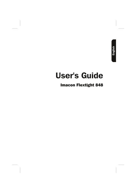 Hasselblad Flextight 848 Manual - User Guide & Instructions (English) - Page 1
