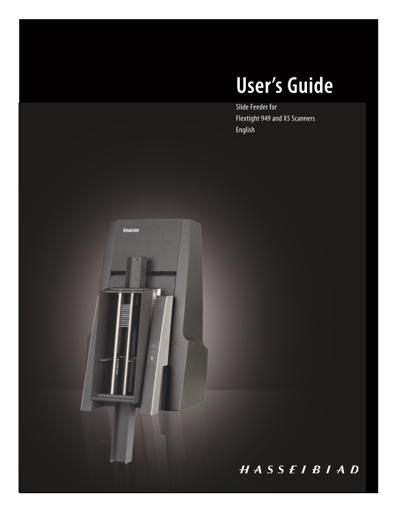 Hasselblad Flextight Slidefeeder User Manual - Page 1