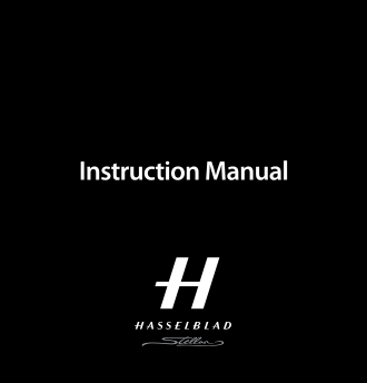 Hasselblad Stellar Manuals User Guide & Instructions (English Version) - Page 1