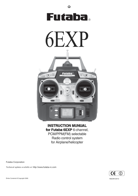 Futaba 6EXP User Manual and Instructions - Page 1