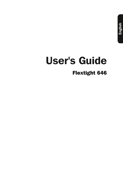 Hasselblad Flextight 646 User's Manual & Instructions (English Version) - Page 1