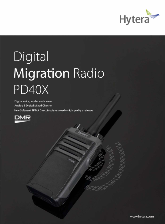 Hytera EN_PD40X Digital Migration Radio Brochure - Page 1