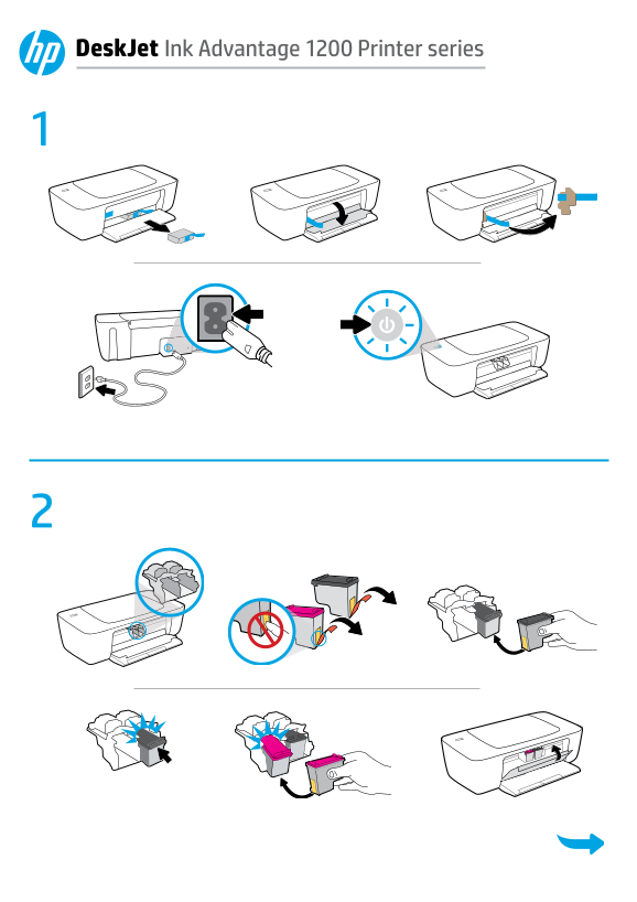 HP Deskjet Ink Advantage 1200 Series Install Poster - Page 1
