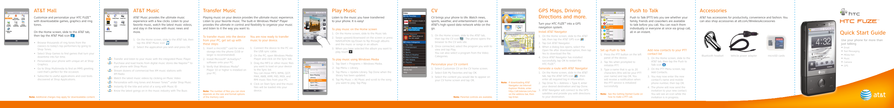 HTC FUZE Quick Start Guide - Page 1