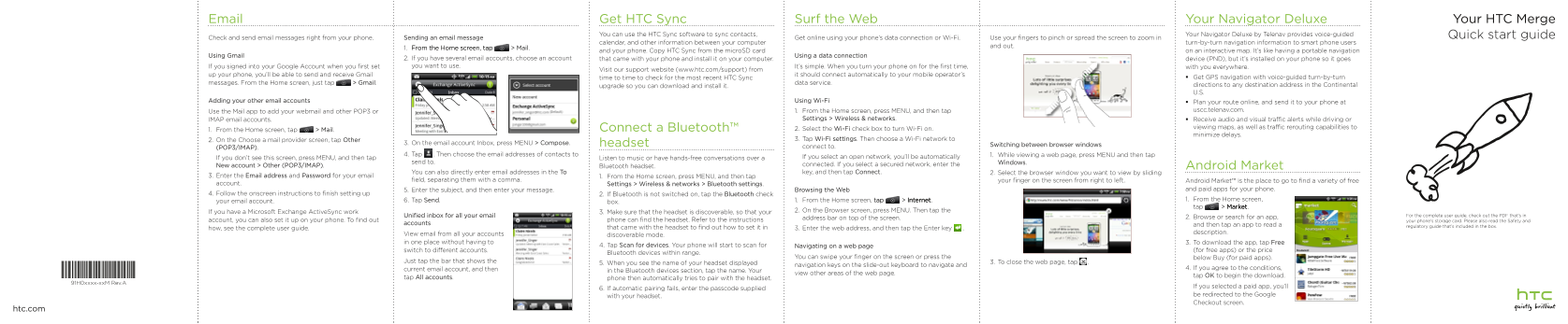 HTC Merge Quick User Guide - Page 1