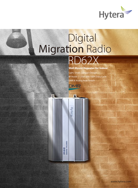 Hytera EN_RD62X Digital Repeater Brochure - Page 1