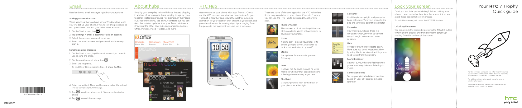 HTC 7 Trophy Quick Start Guide - User Manual - Page 1