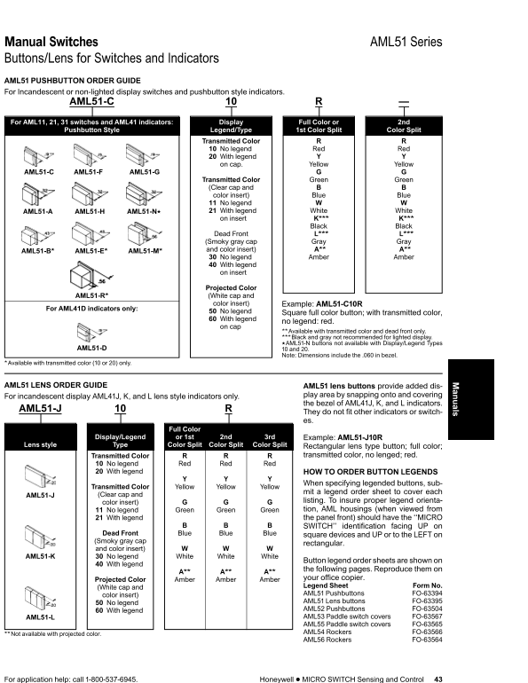 Honeywell AML51 Series Manual - Page 1