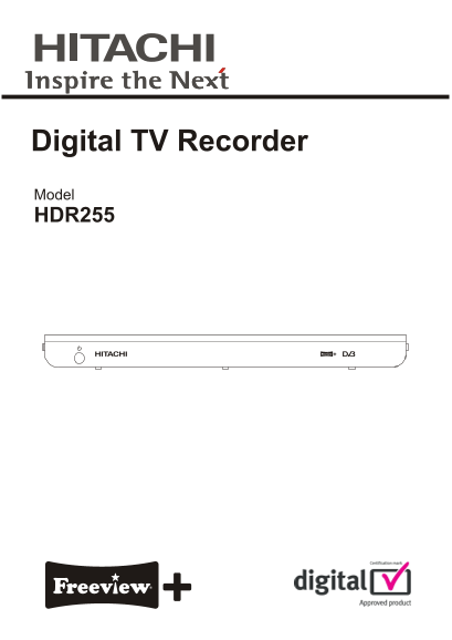 Hitachi HDR255 User Guide and Manual - Page 1