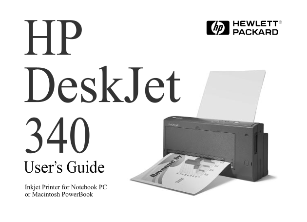HP Deskjet 340 Series Printer - English User's Guide - Page 1