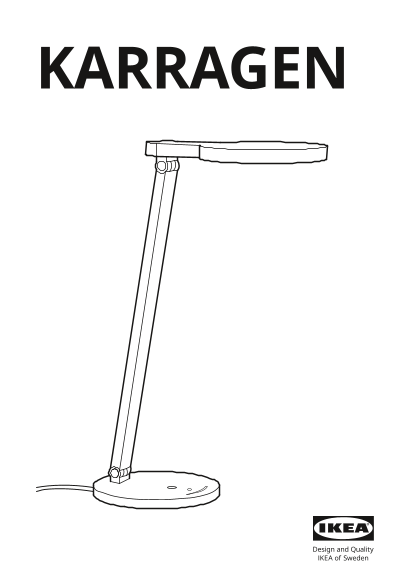 IKEA KARRAGEN Installation Guide Setup Instructions (Item No. 505.419.15) - Part 1 of 2 Parts - Page 1