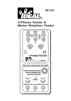 IDEAL 61-521 3-Phase Tester Manual - Page 1