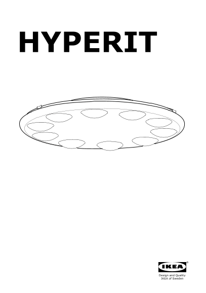 IKEA HYPERIT Hyperli (Item No. 404.458.20) Assembly Guide Installation Manual - Page 1