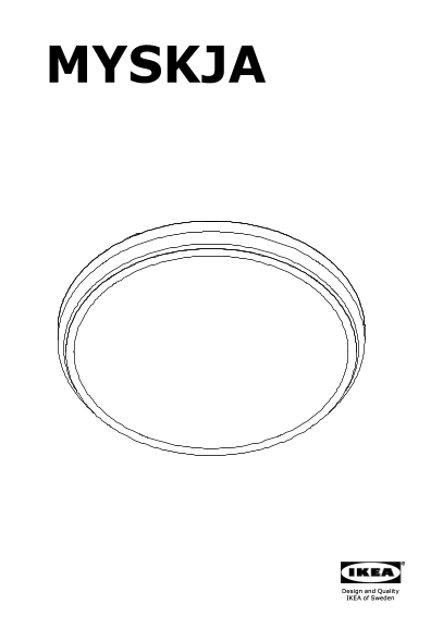 IKEA MYSKJA Installation Guide - Assembly Instructions (Part Number 504.473.43) - Page 1