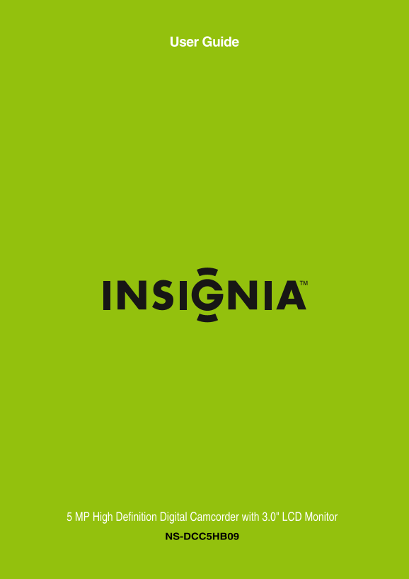 Insignia NS-DCC5HB09 Camera User Guide - Page 1
