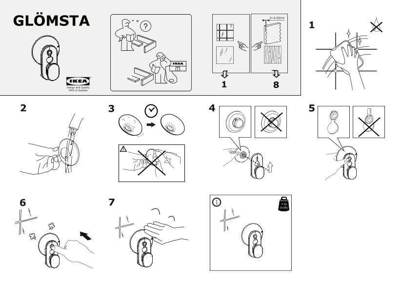 IKEA GLÖMSTA Installation Guide Assembly Manual (Item No. 803.590.71) - Page 1