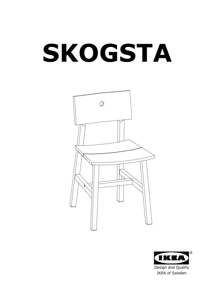 IKEA Skogsta (Product No. 403.054.95) Installation Guide / Assembly Manual - Page 1