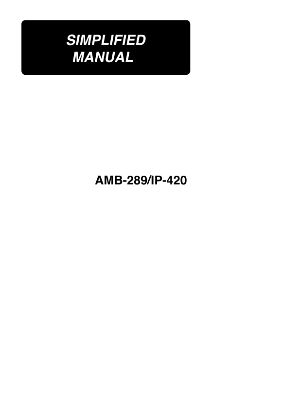 Juki Automatic Sewing Machine AMB-289 User Manual - Page 1