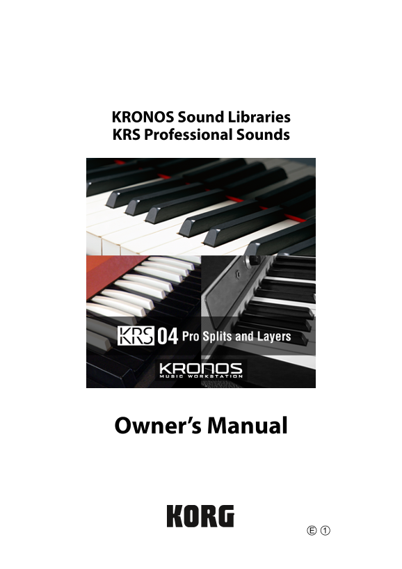 KORG KRS-04_OM_E1 User's Manual & Instructions Book - Page 1