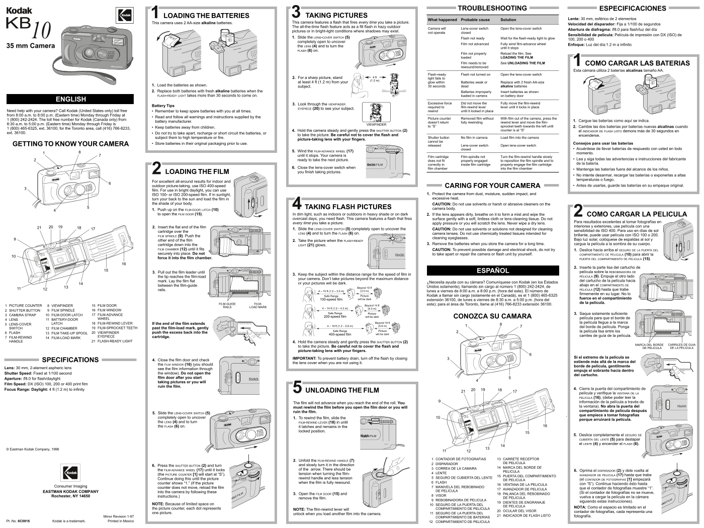 Kodak KB 10 35 mm Camera User's Manual - Page 1
