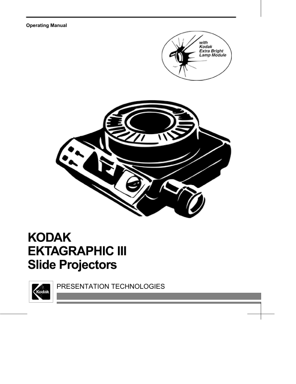 Kodak EKTAGRAPHIC III Slide Projectors Manual - Page 1