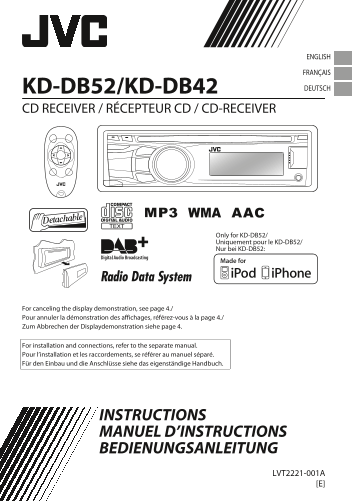 JVC KD-DB52 KD-DB42 User's Manual - Page 1