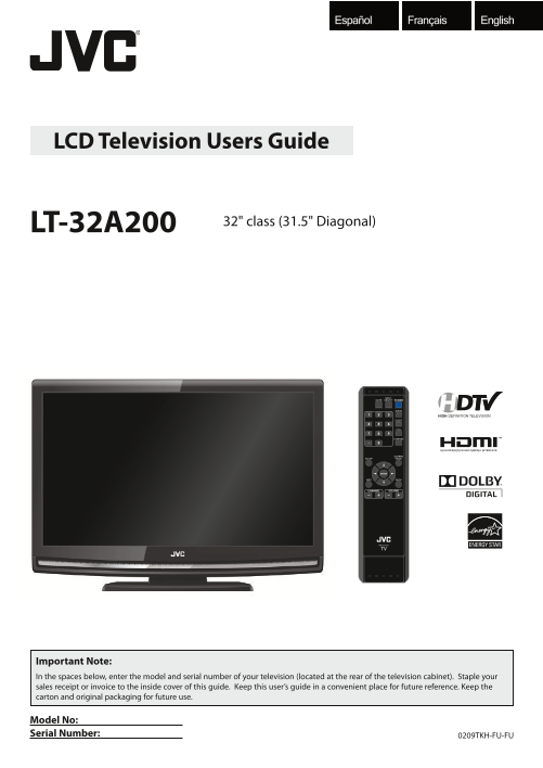 JVC LT-32A200 User Guide and Instruction Booklet - Page 1