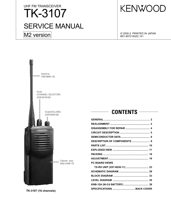 Kenwood TK-3107 Manual - Page 1