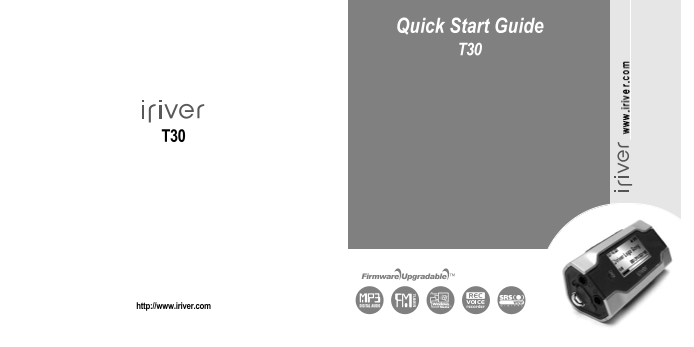 IRIVER T30 Quick User Guide - Page 1