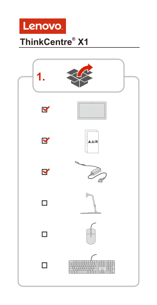 Lenovo ThinkCentre® X1 Installation Guide - Page 1