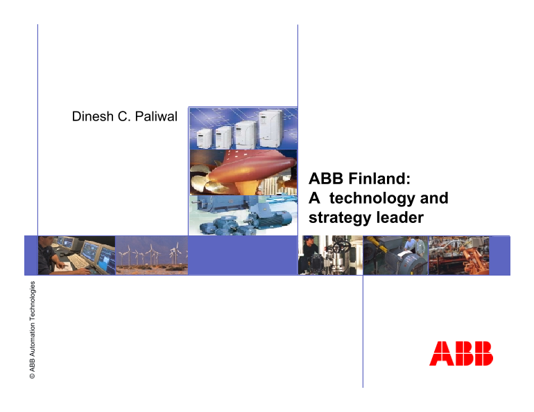 ABB Finland - A Technology and Strategy Leader Owner's Manual User Guide - Page 1