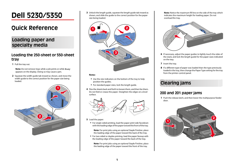 Dell 5230dn Mono Laser Printer Reference Guide - Page 1