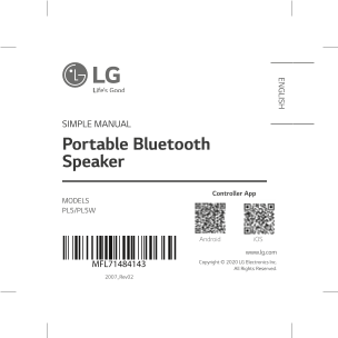 LG Wireless Bluetooth Speaker PL5. DARELL K User Manual English - Page 1