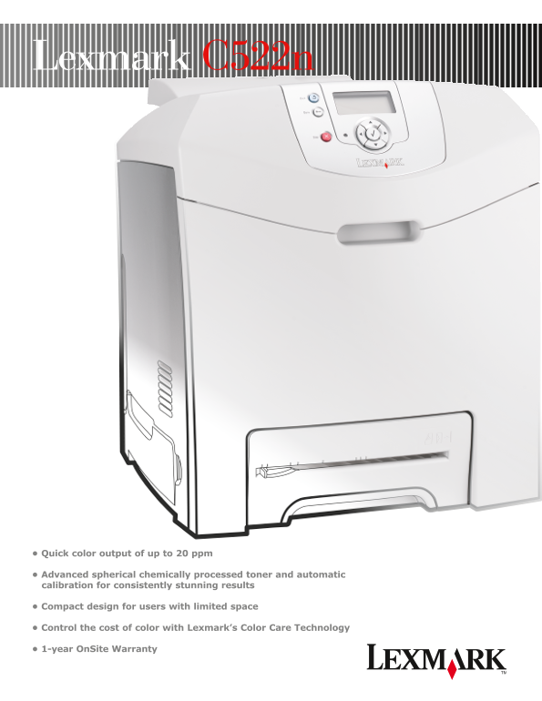 Lexmark C522n User Guide - Page 1
