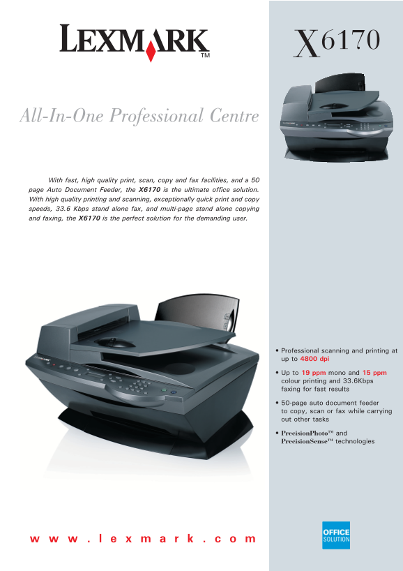 User's Guide for Lexmark X6170 - Page 1