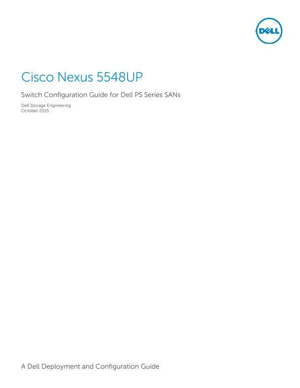 Dell Cisco Nexus 5548UP Specifications User Guide - Page 1