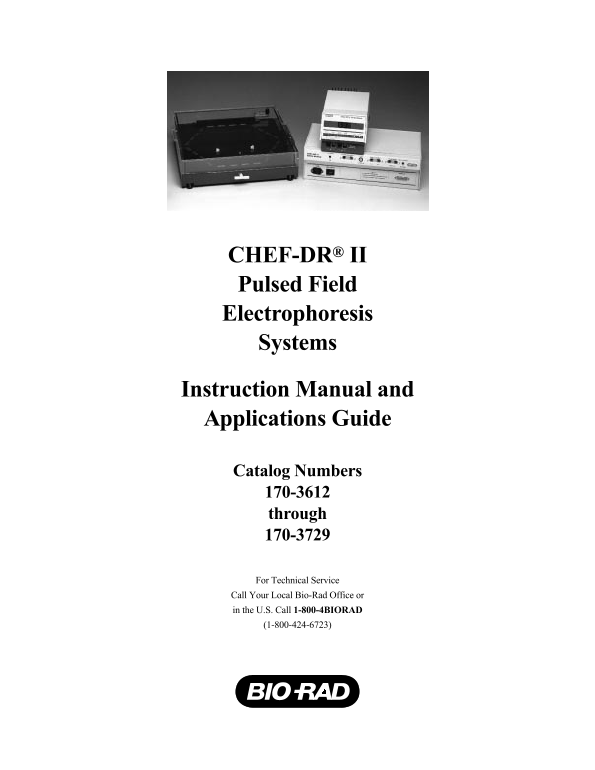 BIO-RAD 170-3612 through 170-3729 Instruction Manual - Page 1