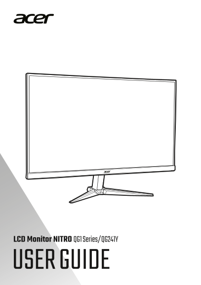 Acer QG Series QG241Y Quick Guide User Manual - Page 1