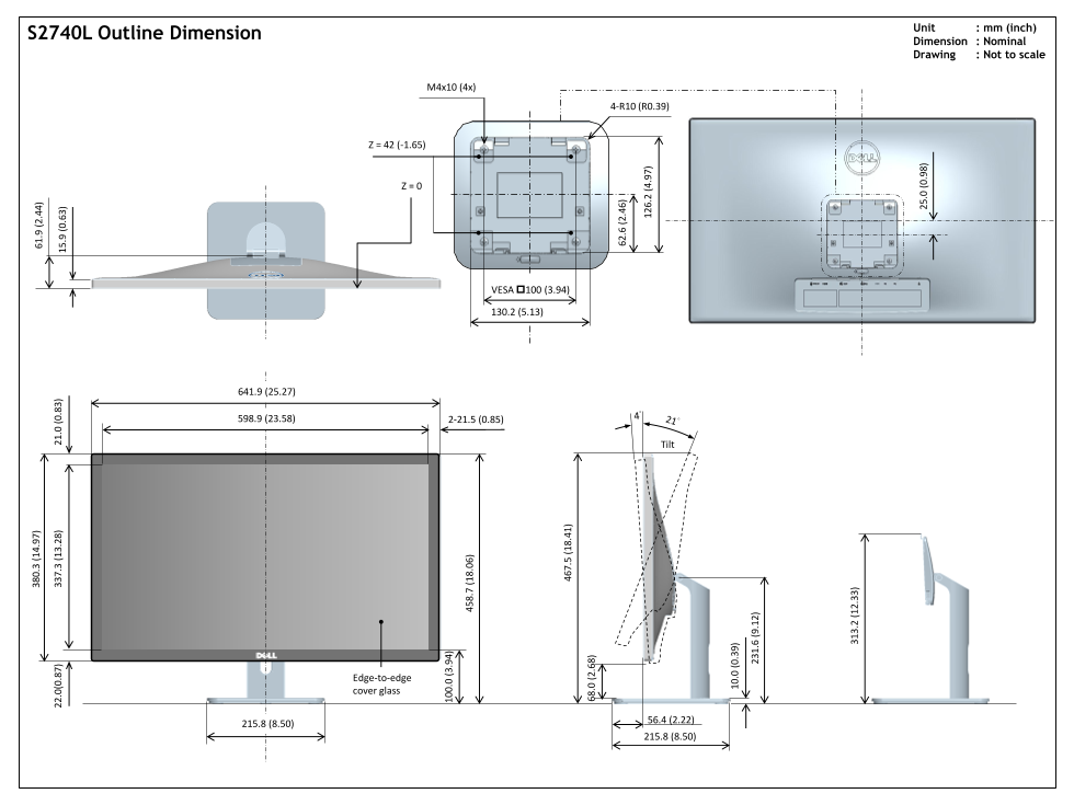 Dell S2740L Monitor Contour Guide User Manual - Page 1