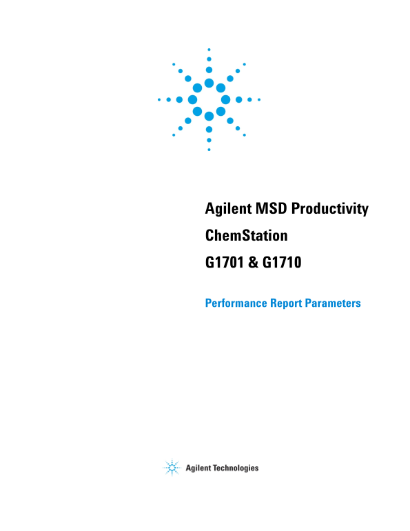 Agilent Technologies MSD Productivity ChemStation G1701 User's Guide - Page 1