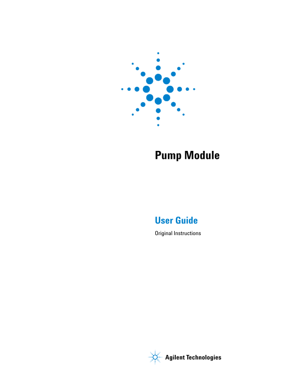 Agilent Technologies Pump Module User Guide 2.0 - Page 1